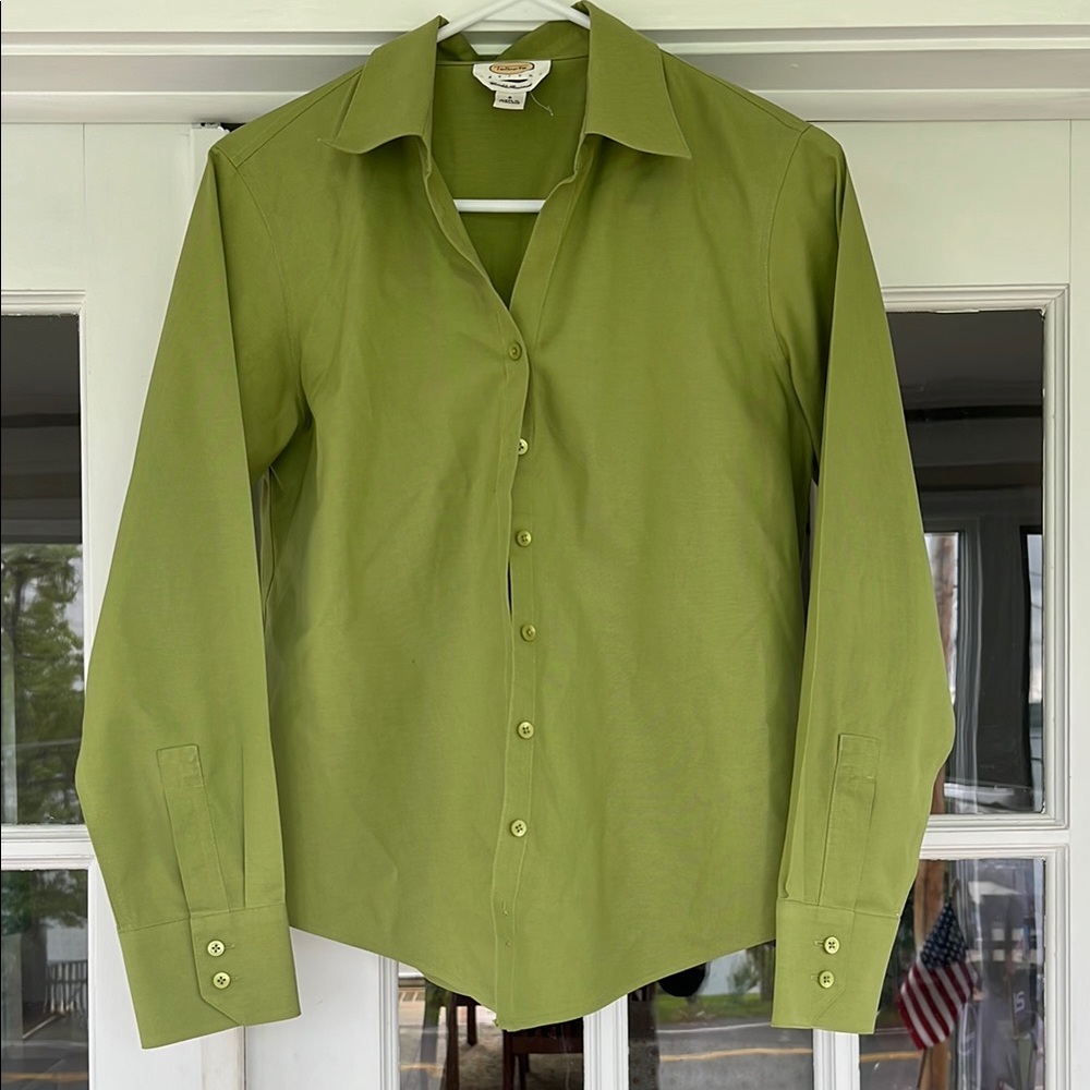 Talbots Green Casual Button Down Shirt